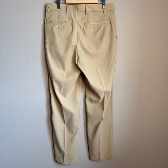 Snake Eyes Dry-18 Golf Pants Mens 32x30 Beige Chino Flat Front Performance - Picture 5 of 14